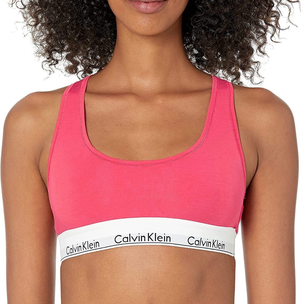 Calvin Klein Branded Bra in Pink